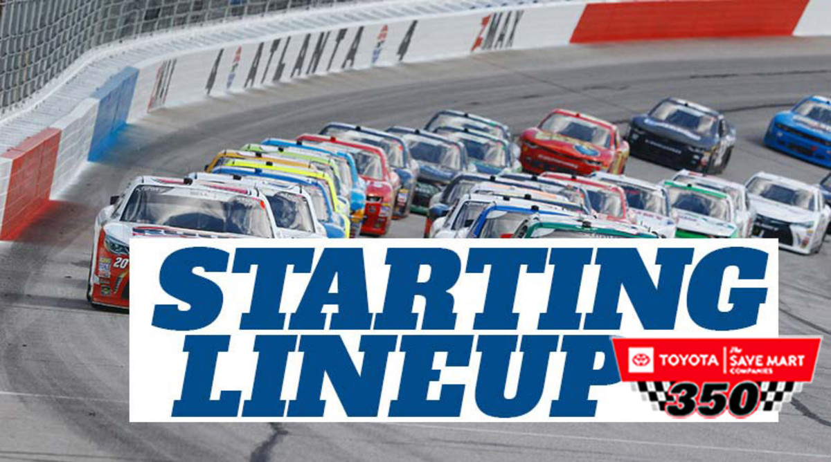 NASCAR Starting Lineup for Sunday's Toyota/Save Mart 350 at Sonoma