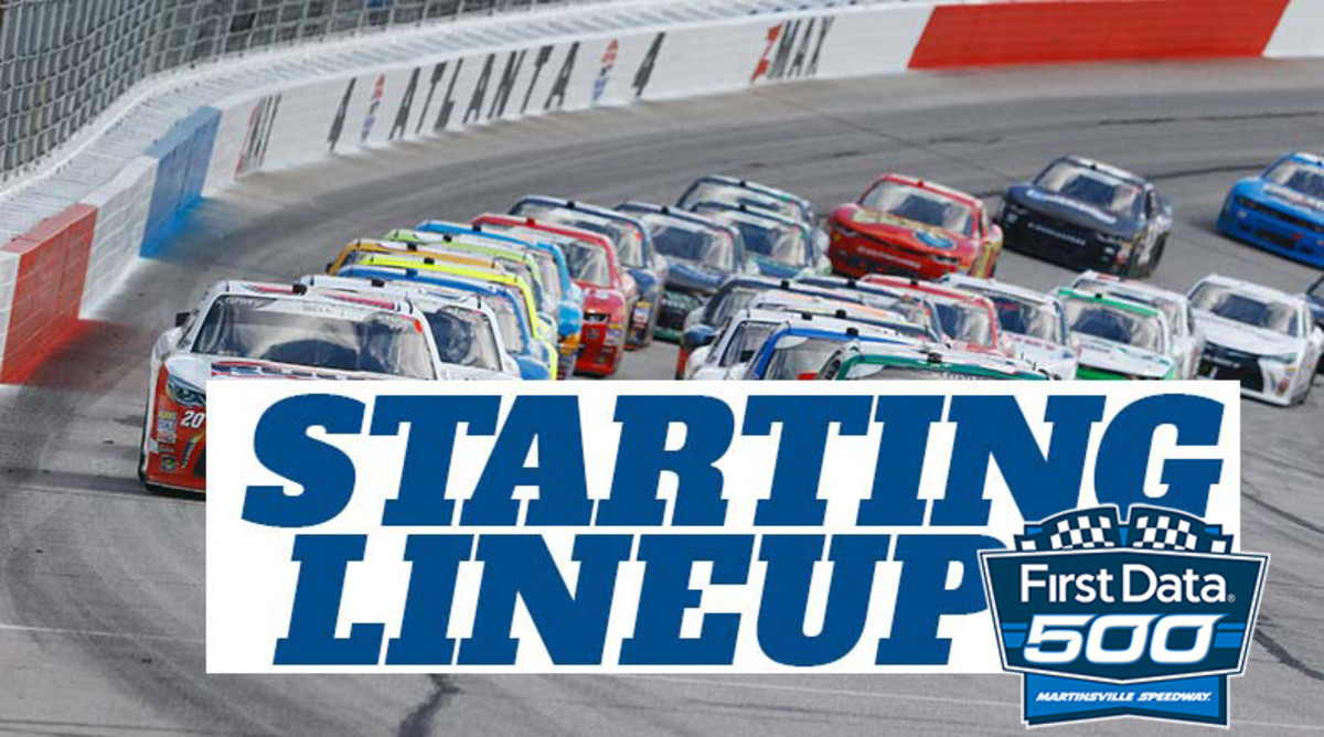 NASCAR Starting Lineup for Sunday's First Data 500 at Martinsville Speedway