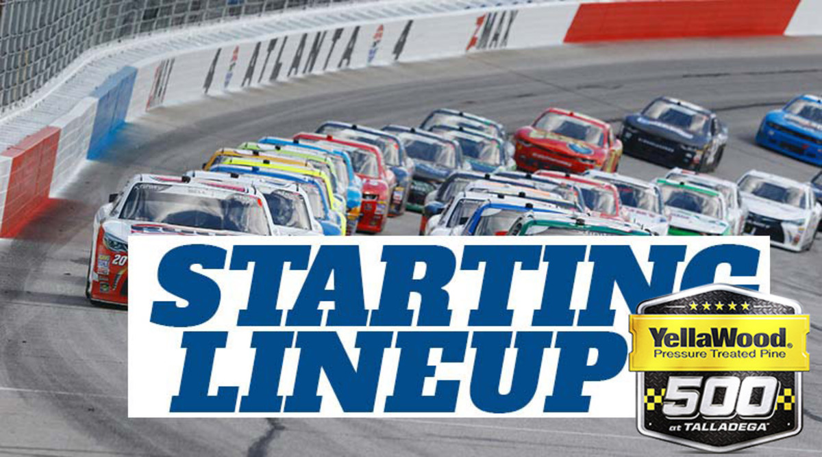 NASCAR Starting Lineup for Sunday's YellaWood 500 at Talladega