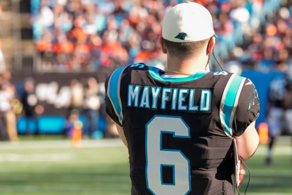 baker mayfield in panthers jersey