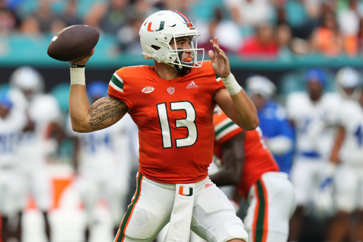 Miami quarterback Jake Garcia.