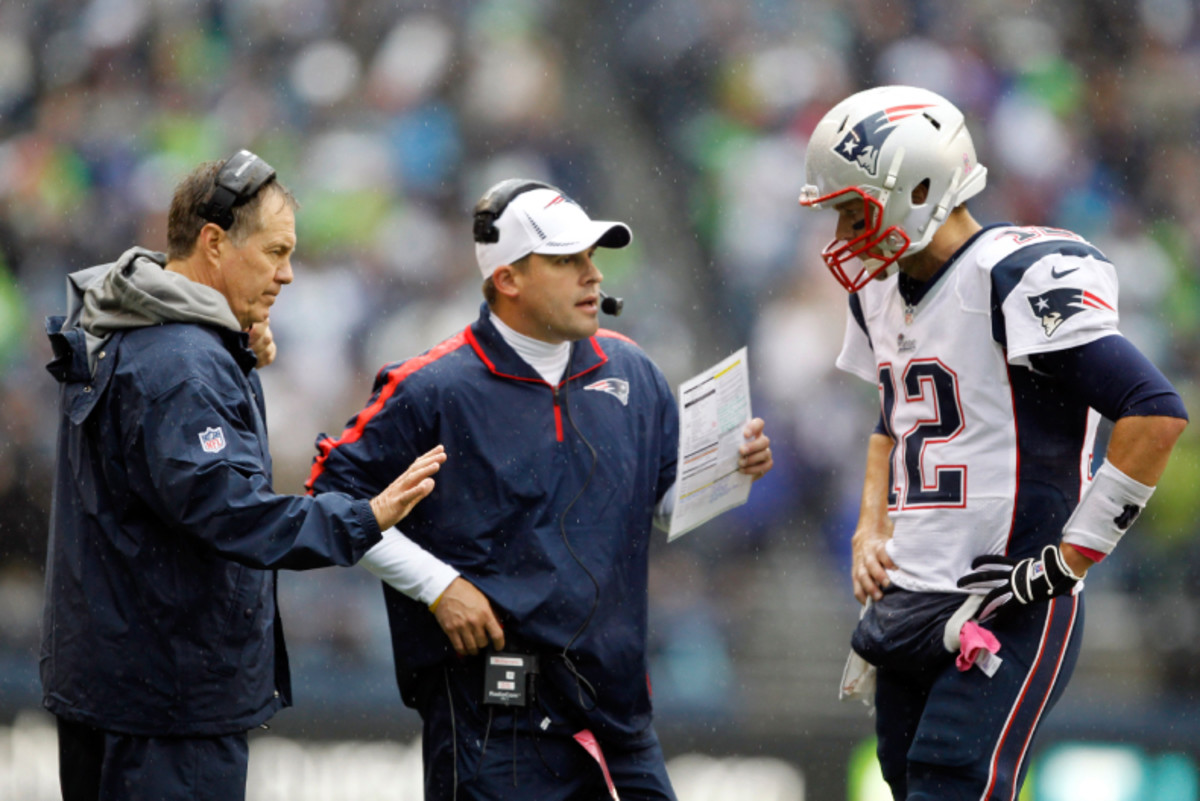 Bill Belichick, Bill O'Brien and Tom Brady