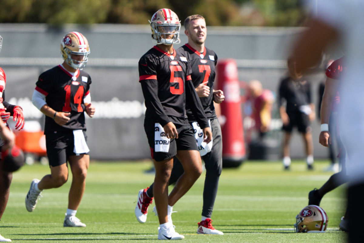 49ers playing pin the tail on the calendar with Brock Purdy