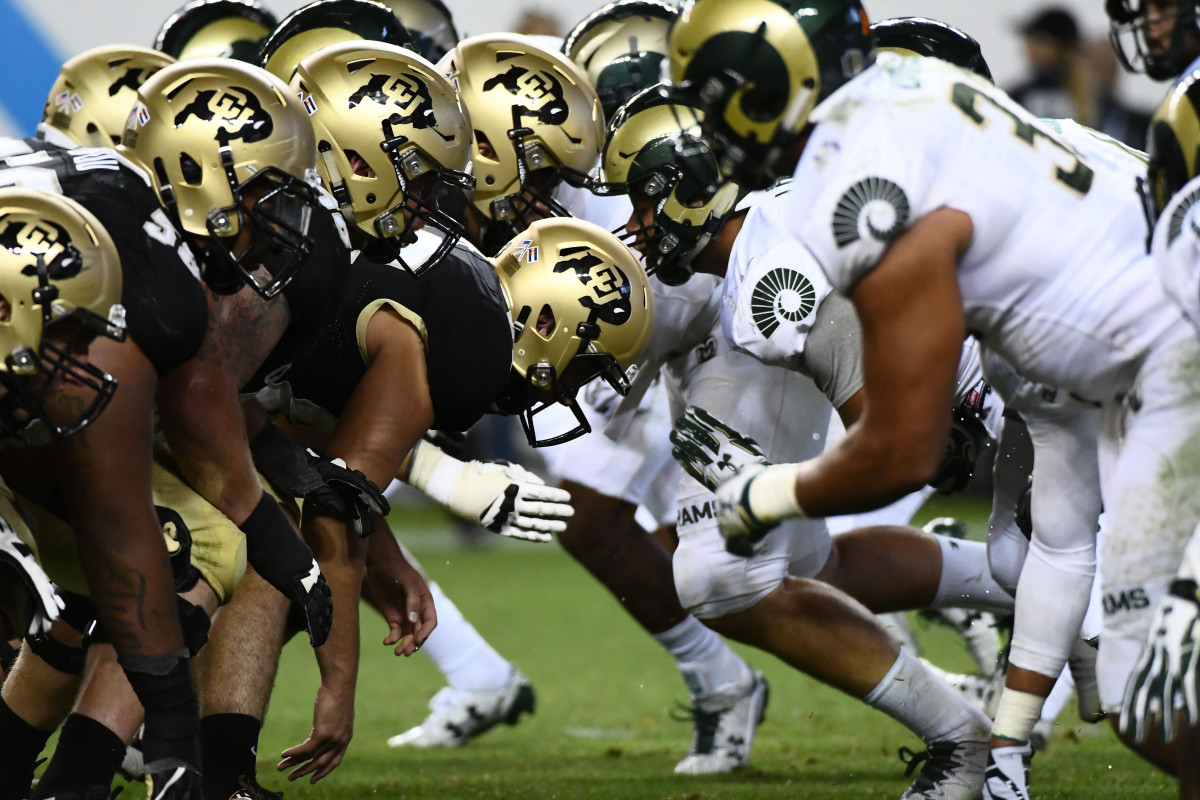 Men's Blue 84 Black Colorado Buffaloes vs. Colorado State Rams