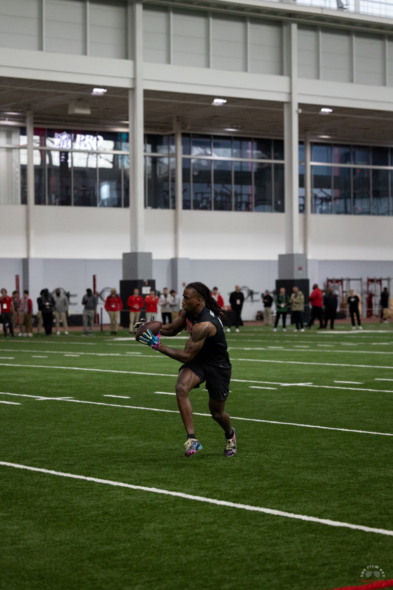 Football Photos of Pro Day for NFL Draft, Pro Day Results