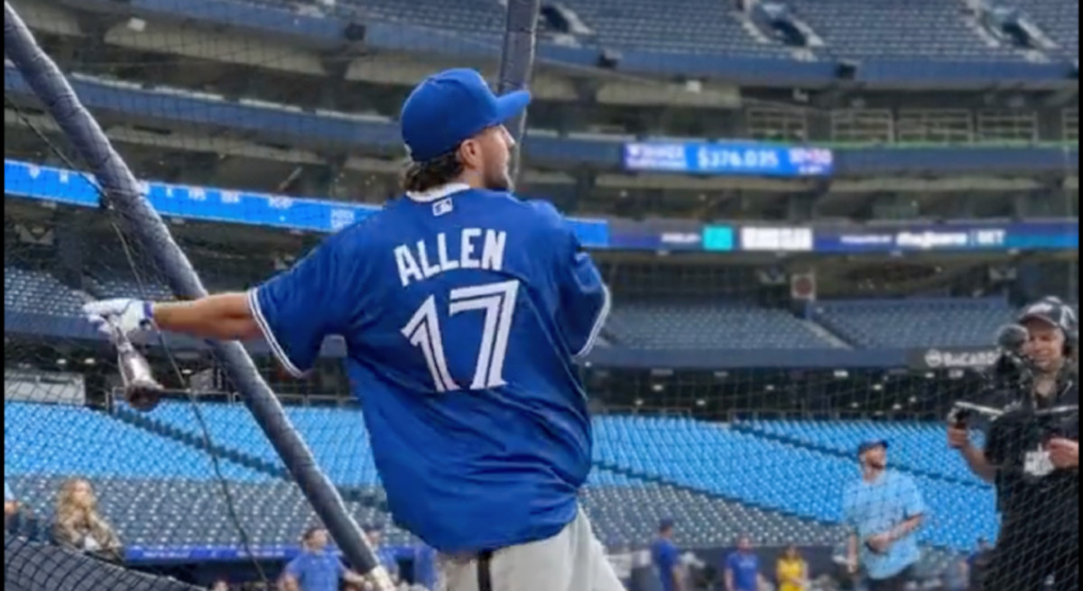 Josh Allen Blasts 4 Home Runs In Viral Batting Practice Video 