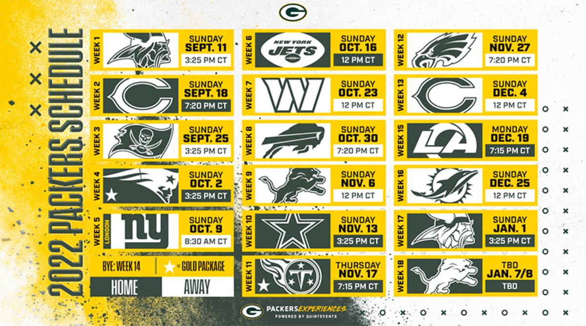 2022 Schedule: Packers & Cowboys kick off Week 10 at Lambeau Field