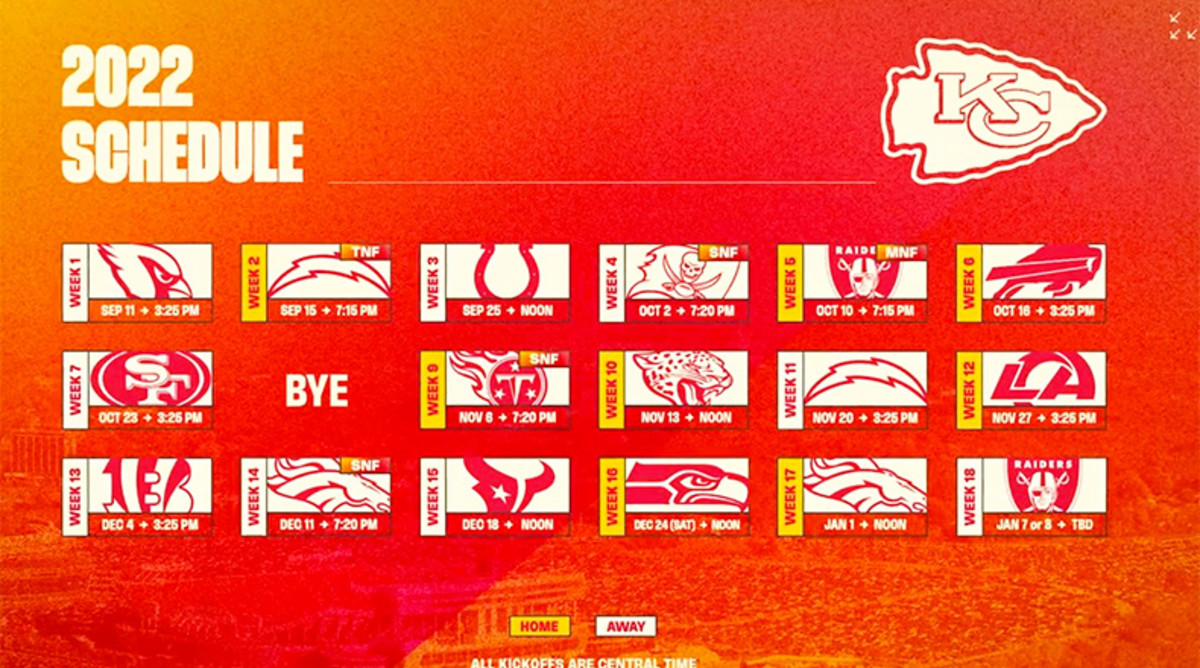 Kansas City Chiefs Schedule 2022  AthlonSports.com  Expert