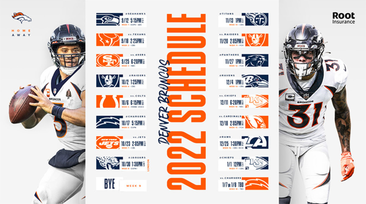 Denver Broncos Schedule 2022 