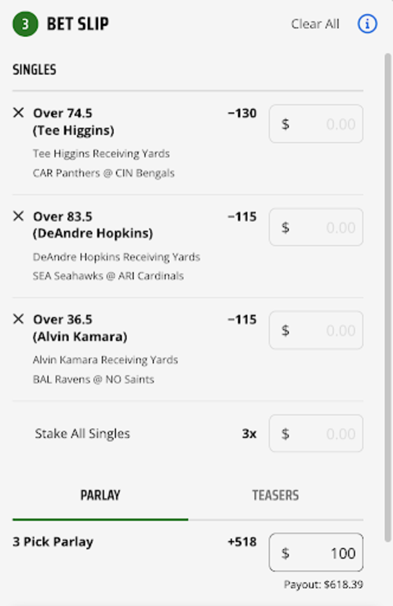 Parlays and Player Props for NFL Week 9! 