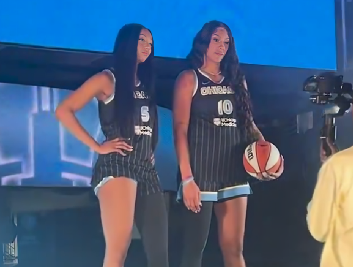 Angel Reese and Kamilla Cardoso, Chicago Sky media day