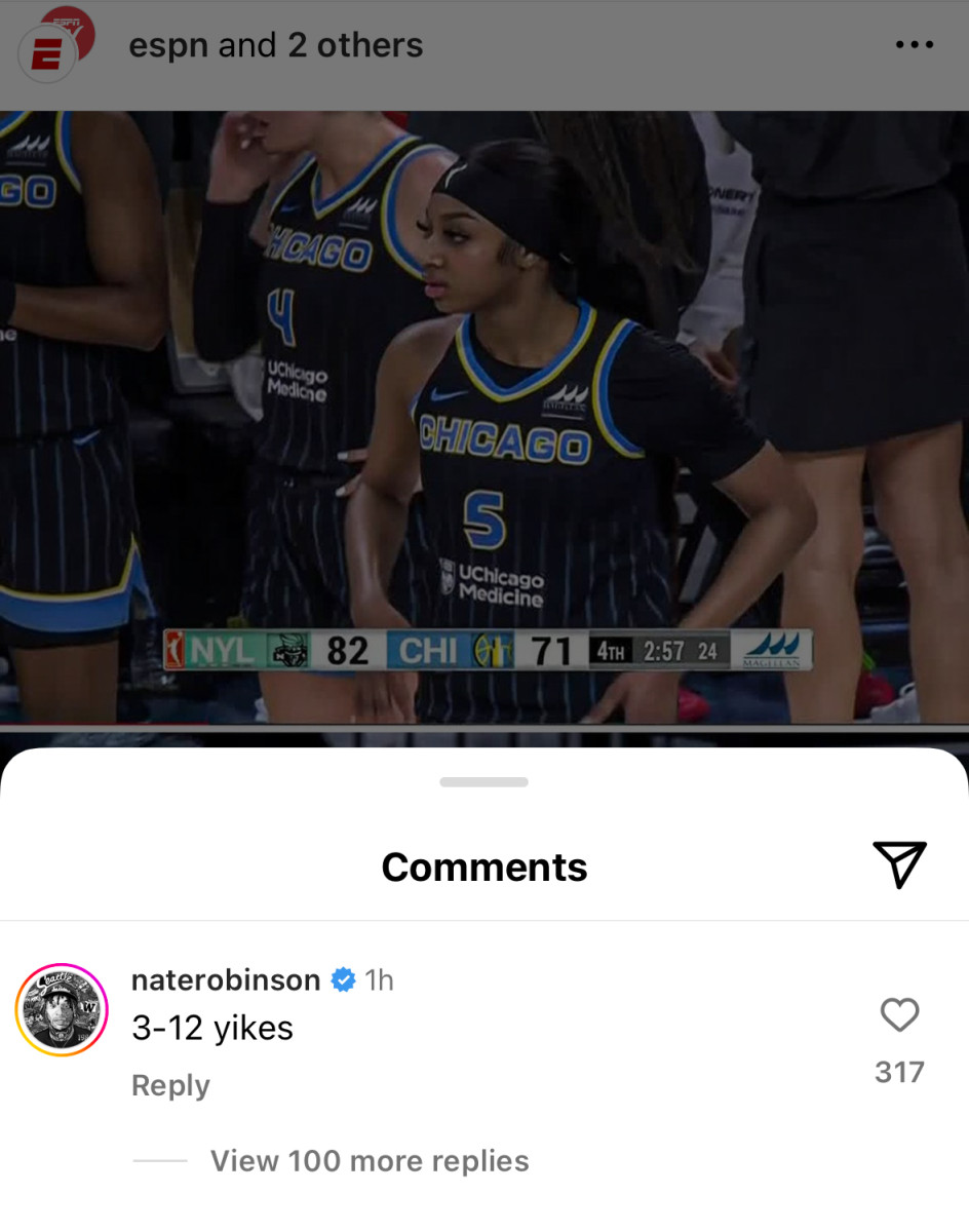 Former NBA guard Nate Robinson comments on Chicago Sky rookie Angel Reese's performance vs. the New York Liberty