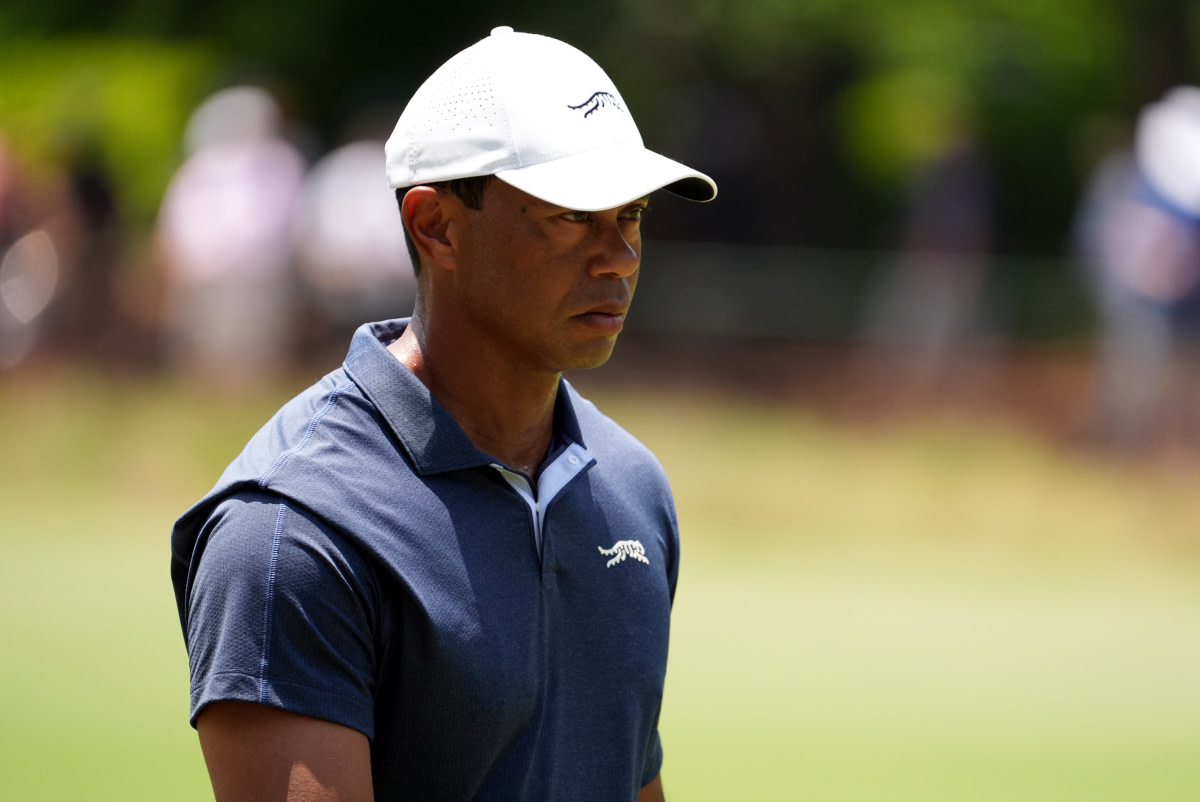 Tiger Woods during the 2024 U.S. Open golf tournament at Pinehurst No. 2.