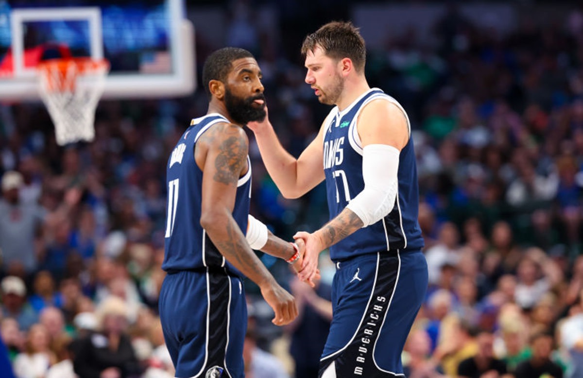 Video of Kyrie Irving’s and Luka Doncic's Dads Celebrating Mavs’ Win ...