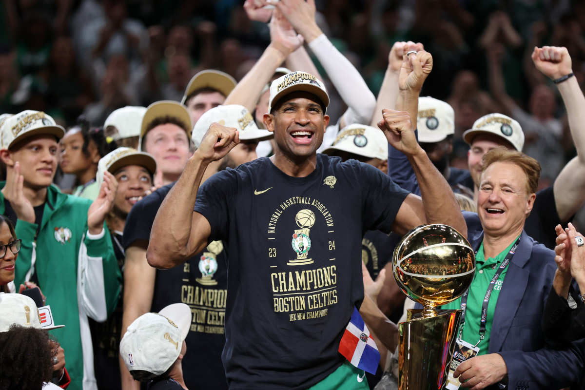 Boston Celtics center Al Horford celebrates historic NBA Finals win