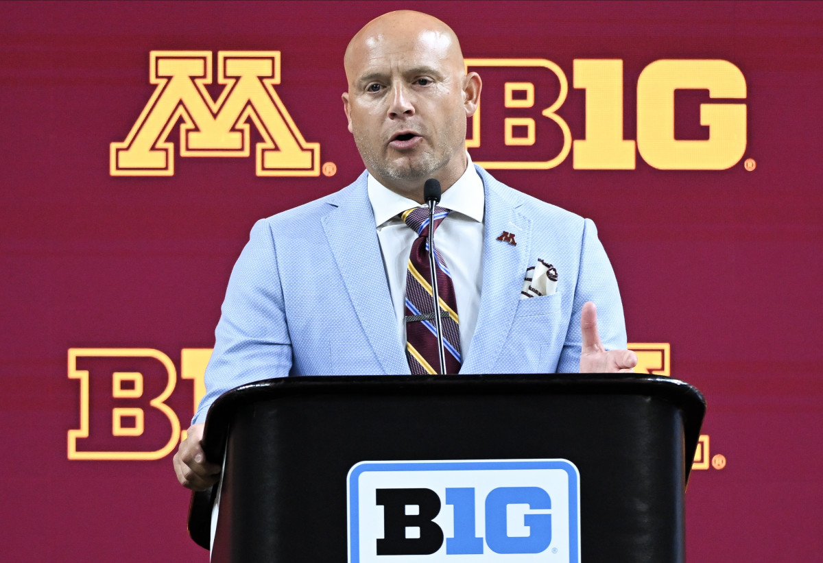 Watch Gophers football coach P.J. Fleck speaks at 2024 Big Ten Media