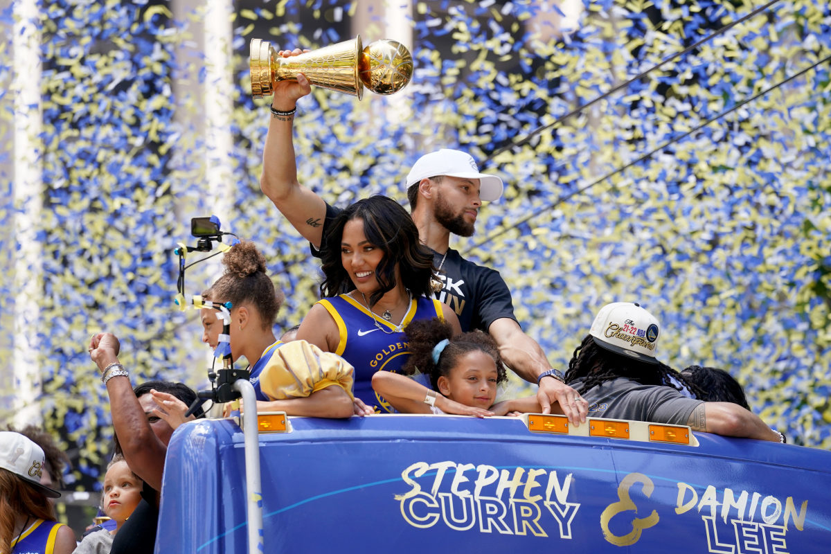 Golden State Warriors guard Stephen Curry and wife Ayesha Curry.