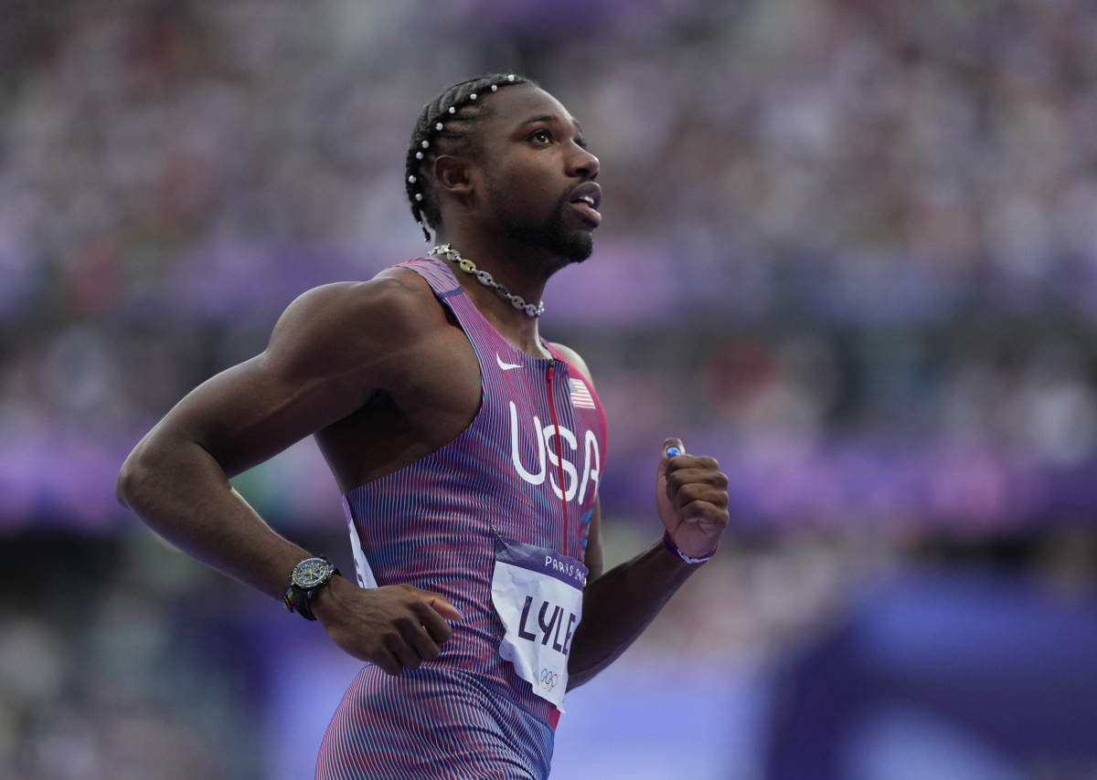 Noah Lyles Doubles Down On Bold Nickname After Olympic Win Athlon Sports