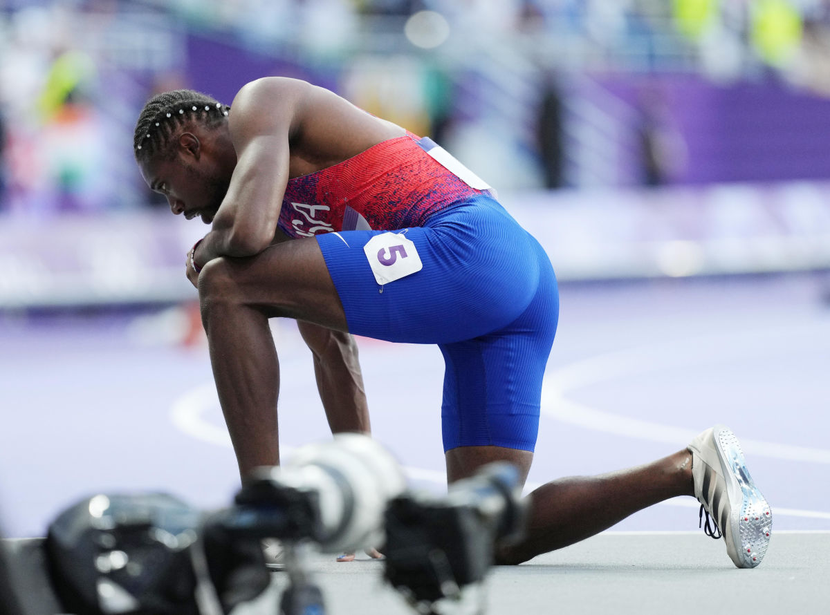 NBA Fans Celebrate as U.S. Sprinter Noah Lyles Finishes Third in 200m Final at Olympics Athlon