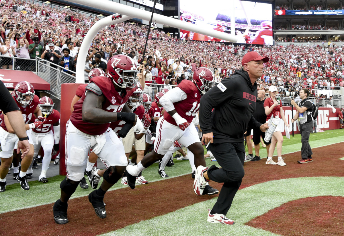 Alabama Crimson Tide head coach Kalen DeBoer.