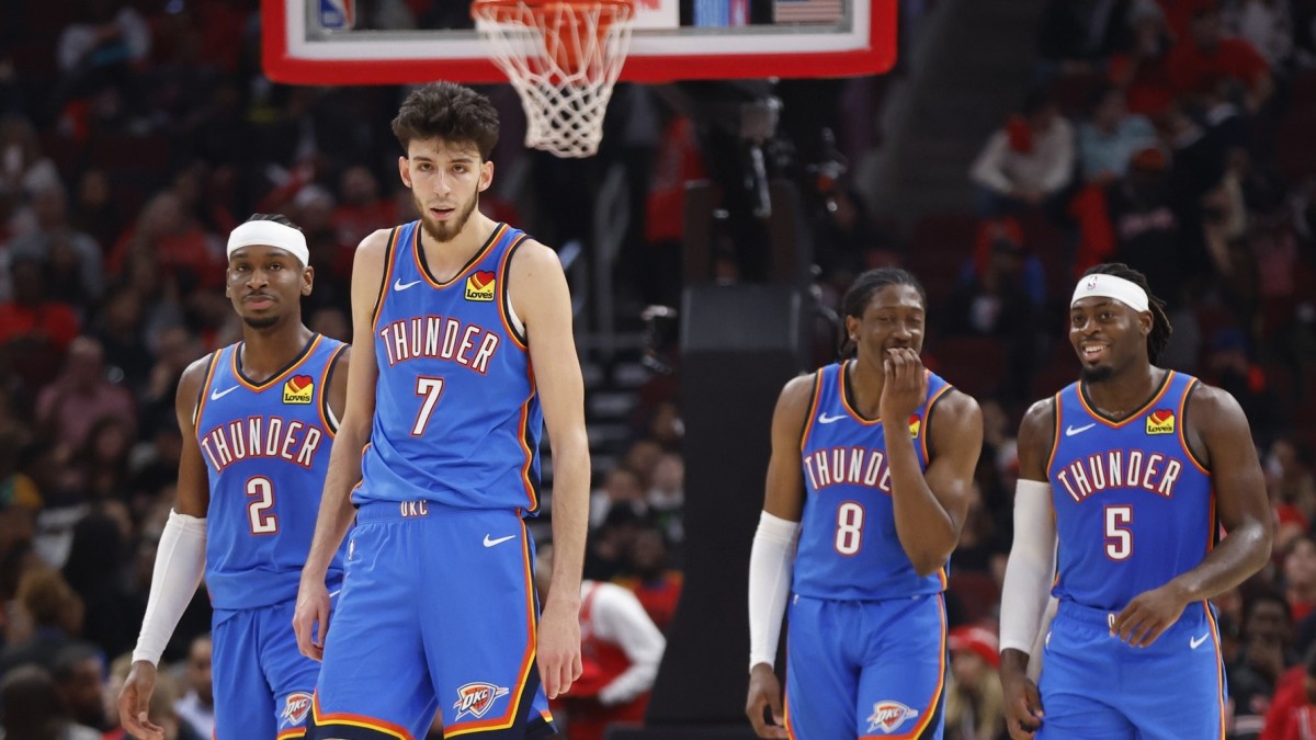Shai Gilgeous-Alexander, Chet Holmgren, Jalen Williams, Lu Dort 