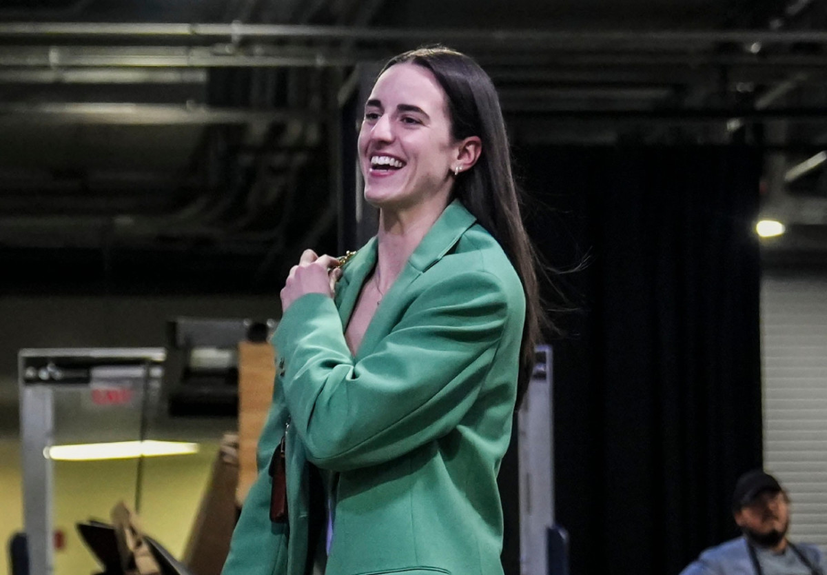 Indiana Fever guard Caitlin Clark before taking on the Minnesota Lynx at Gainbride Fieldhouse on September 6, 2024.