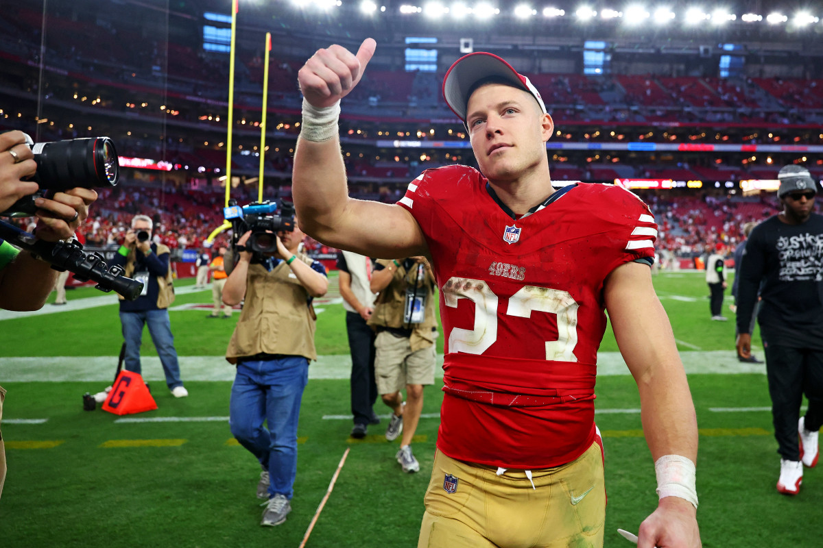 San Francisco 49ers running back Christian McCaffrey.