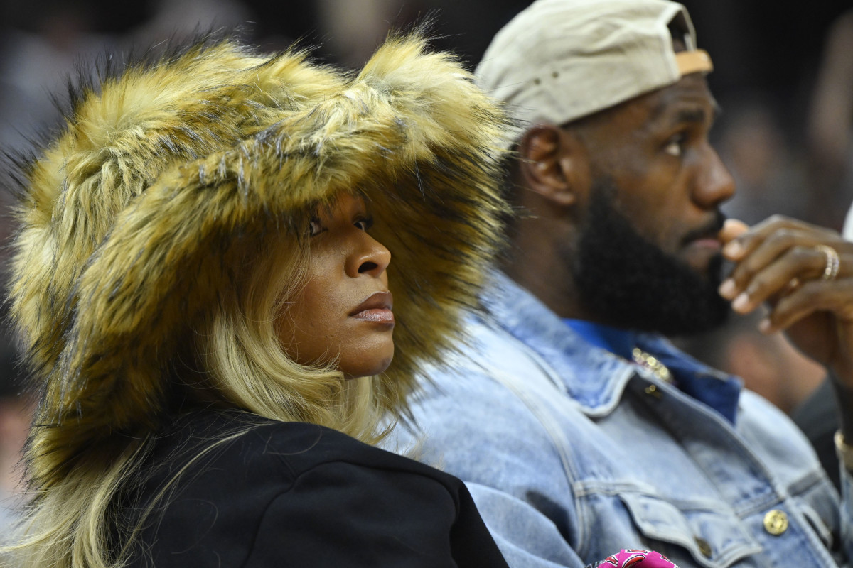 Los Angeles Lakers forward LeBron James and his wife Savannah James.