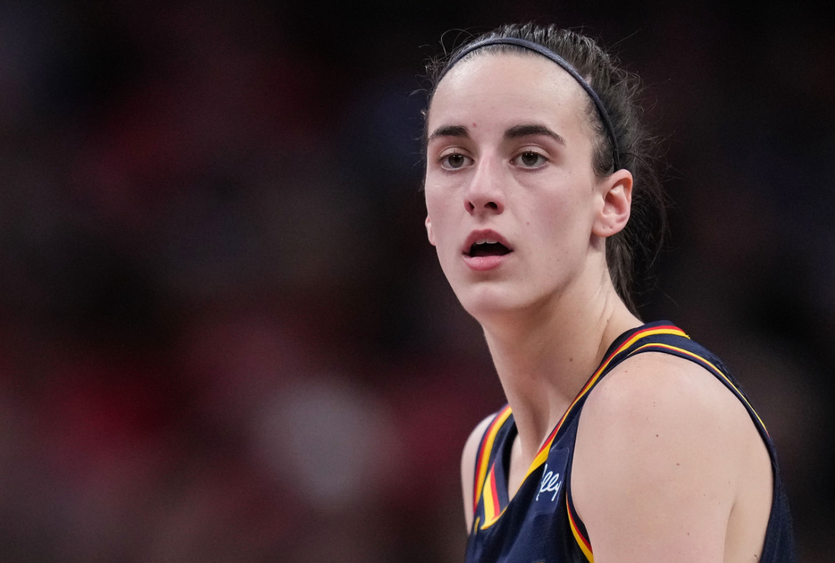 Indiana Fever guard Caitlin Clark at Gainbridge Fieldhouse on September 15, 2024.