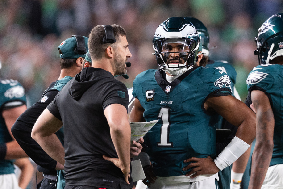 Jalen Hurts' Getting Flag For Spiking Football During FalconsEagles
