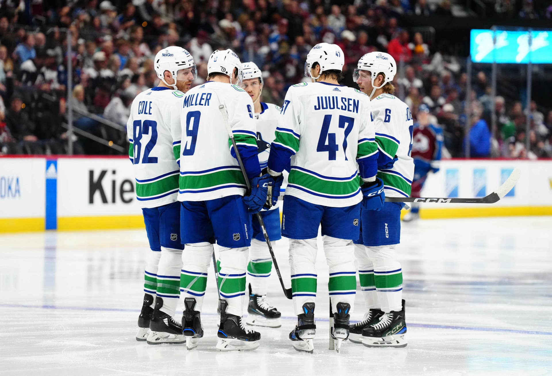 Members of the Vancouver Canucks