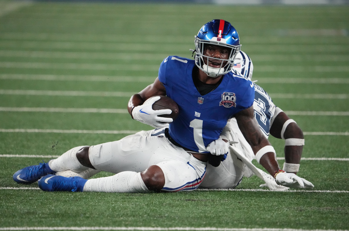 New York Giants vs. Dallas Cowboys Malik Nabers Stars, Red Zone