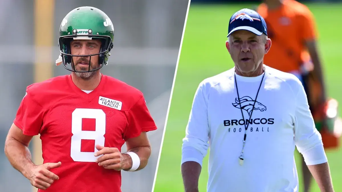 New York Jets' Aaron Rodgers 'Hugs It Out' with Broncos' Wilson VIDEO