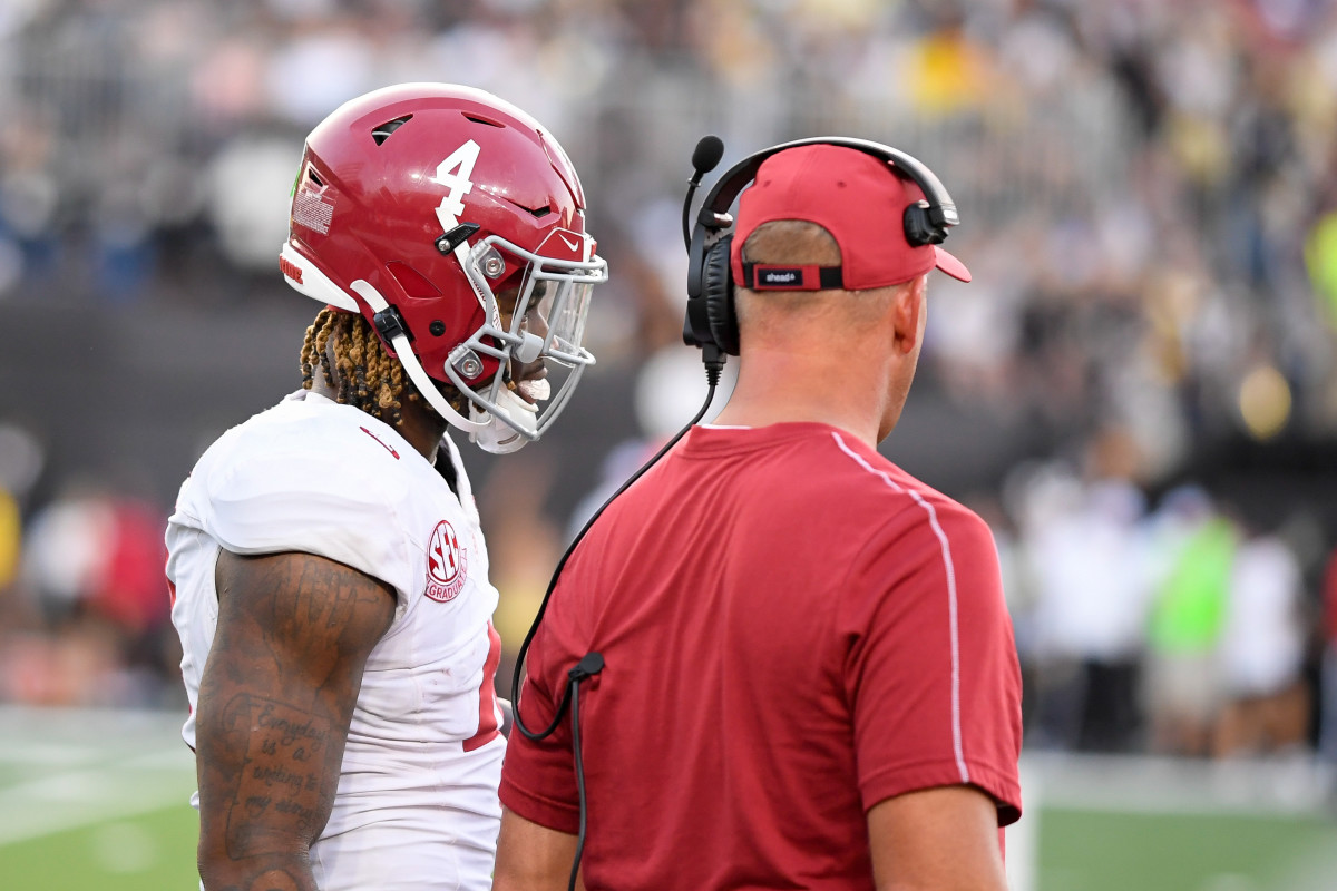 Alabama Crimson Tide head coach Kalen DeBoer.