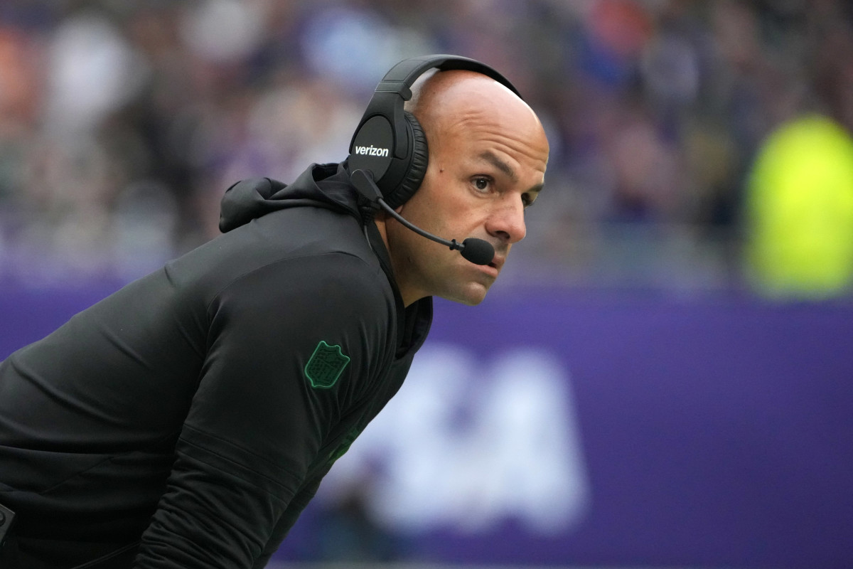 Former New York Jets head coach Robert Saleh at Tottenham Hotspur Stadium on Oct. 6, 2024.