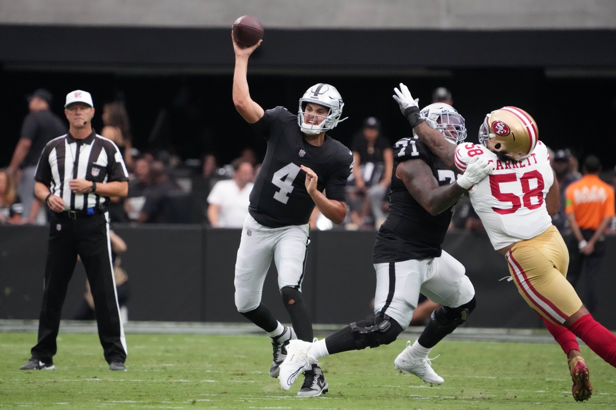 Raiders QB Aidan O'Connell speaks on offseason improvements - Athlon Sports