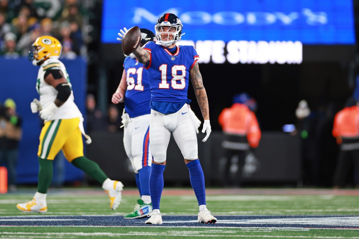 New York Giants Receiver Isaiah Hodgins Named Surprise Cut Candidate By