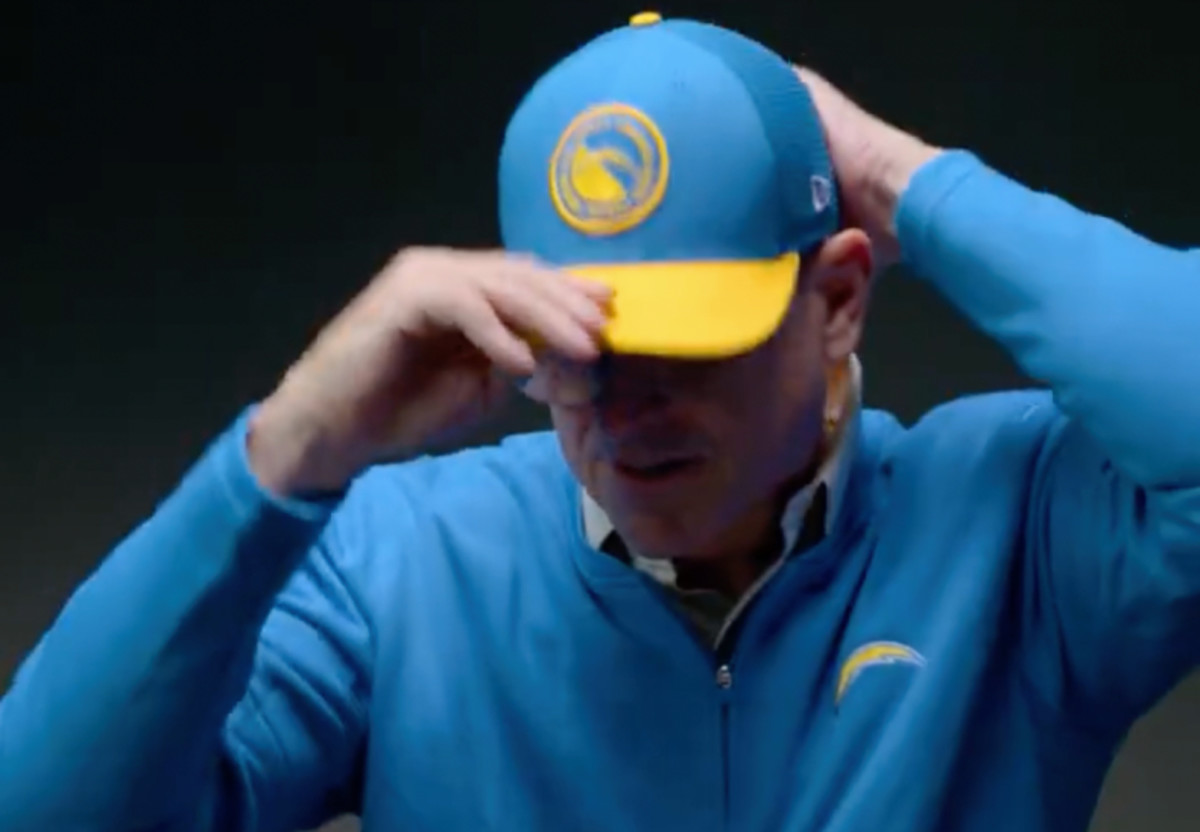 First Look at Jim Harbaugh in Chargers Gear Is Turning Heads - Athlon ...