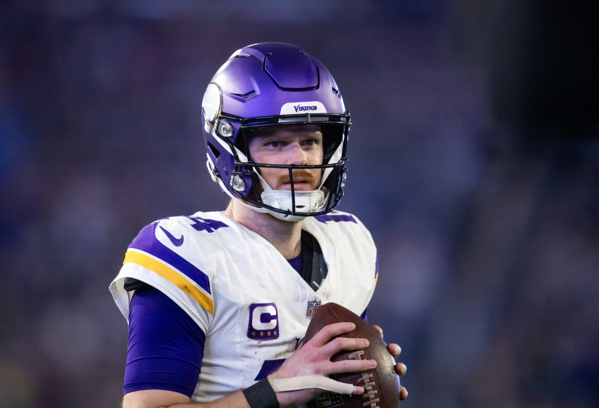 Former Minnesota Vikings quarterback Sam Darnold (14)