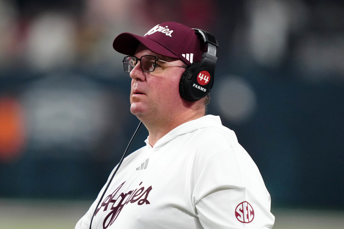 Texas A&M Aggies head coach Mike Elko