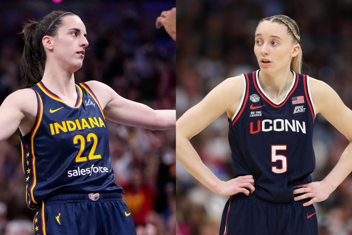 Indiana Fever star Caitlin Clark and UConn Huskies star Paige Bueckers.