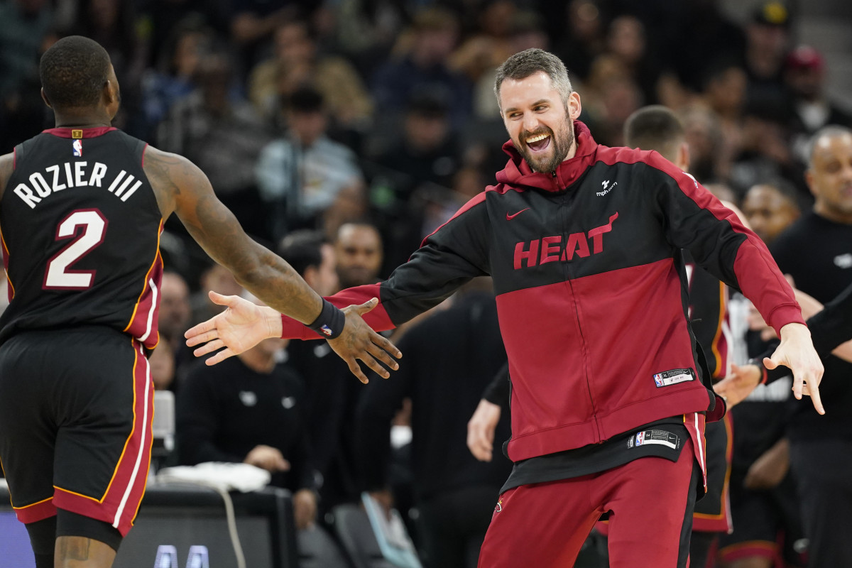 Miami Heat forward Kevin Love.