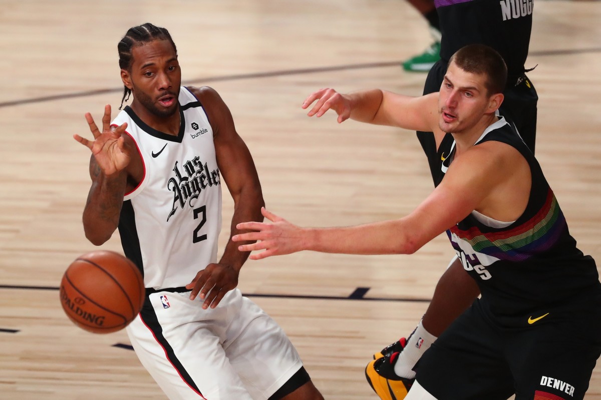 Nikola Jokic and Kawhi Leonard during the 2019-20 NBA season