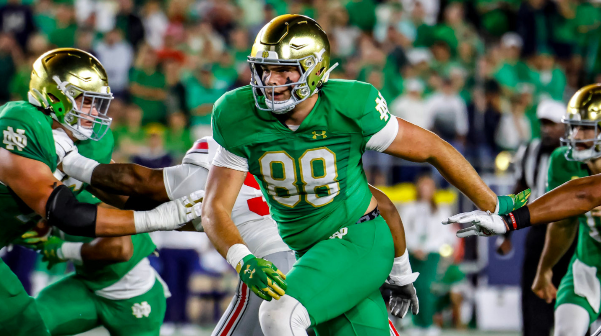 Carolina Panthers Pick Notre Dame Tight End Mitchell Evans In The 2025 NFL Draft - Athlon Sports