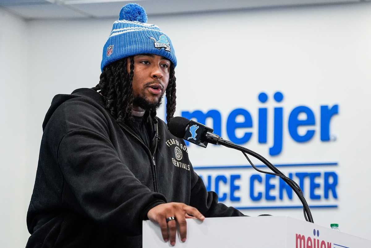 Kelvin Sheppard at the Lions' Performance Center.