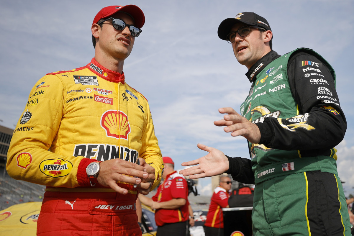 Joey Logano and Austin Cindric at Atlanta.
