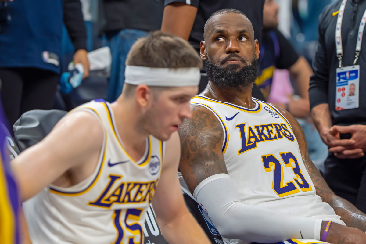 Wolves Star Issued Blame for Unfortunate LeBron James Injury in Lakers Series - Athlon Sports