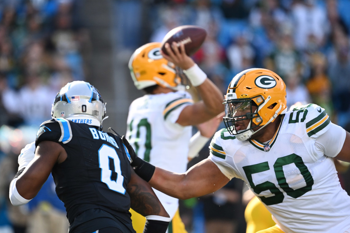 Green Bay Packers offensive lineman Zach Tom. 