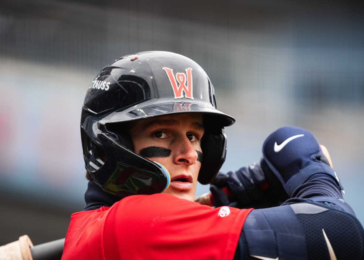 Red Sox top prospect Roman Anthony gets ready for an at-bat during a WooSox game on April 13, 2025 at Polar Park.  