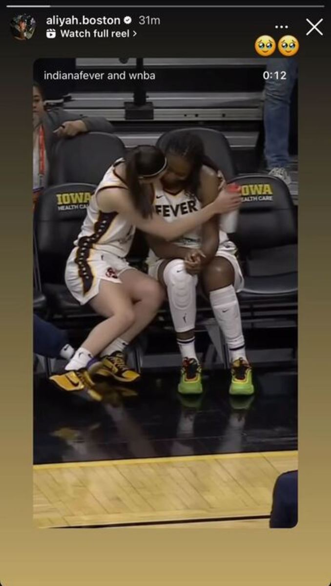 Aliyah Boston's Instagram story.